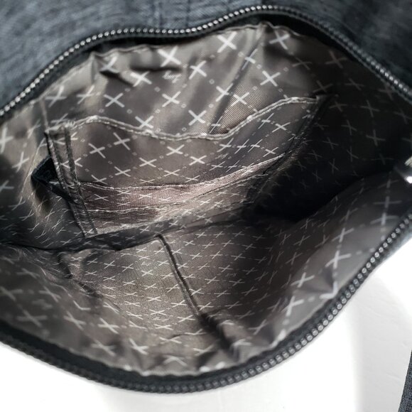 Lug Moped Purse Womens Heathered Grey Crossbody Shoulder Day Bag EUC - Picture 7 of 11